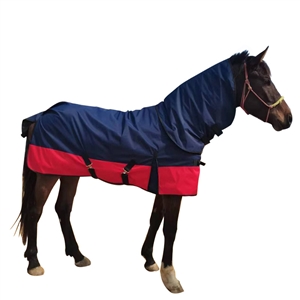 Factory Direct Polyester Horse Care Blanket Detachable Neck Cover Winter Warmth Equestrian Gear With Comfort Waterproof - Navy Blue