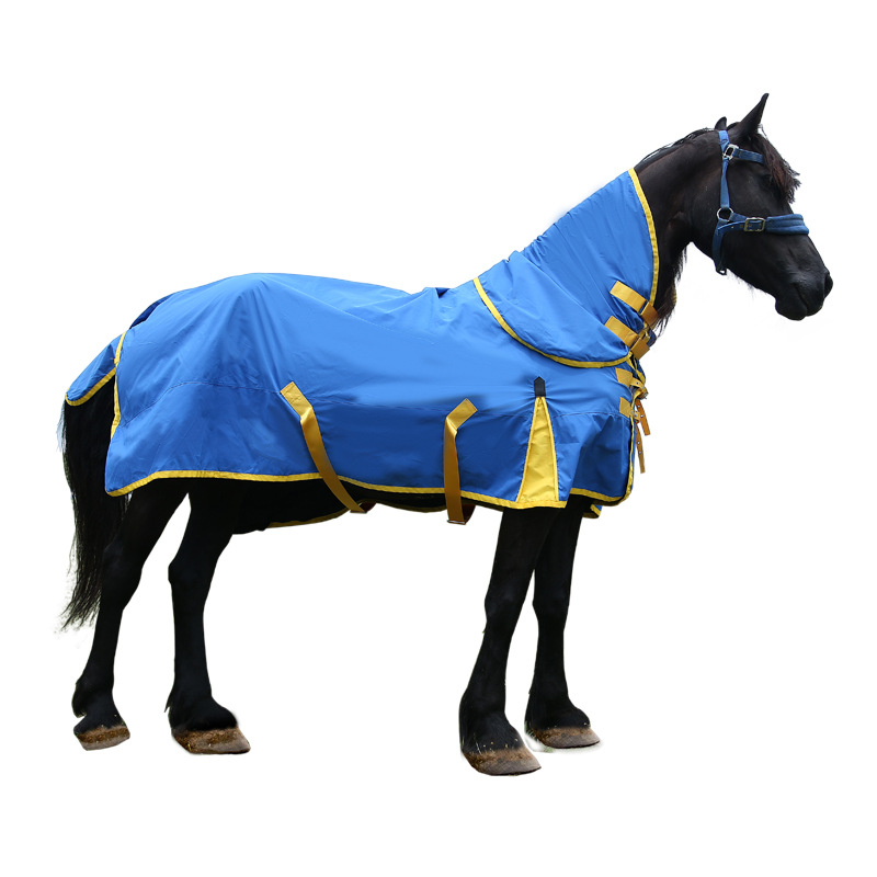 Factory Direct Polyester Horse Care Blanket Detachable Neck Cover Winter Warmth Equestrian Gear With Comfort Waterproof - Sky Blue