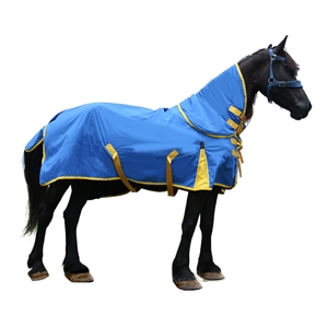 Factory Direct Polyester Horse Care Blanket Detachable Neck Cover Winter Warmth Equestrian Gear With Comfort Waterproof - Sky Blue