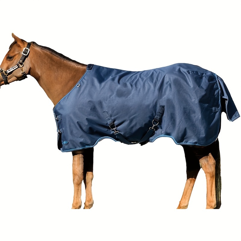 Factory Direct Polyester Horse Care Blanket Large Breed Winter Warmth Equestrian Gear with Breathable Comfort Waterproof - Blue