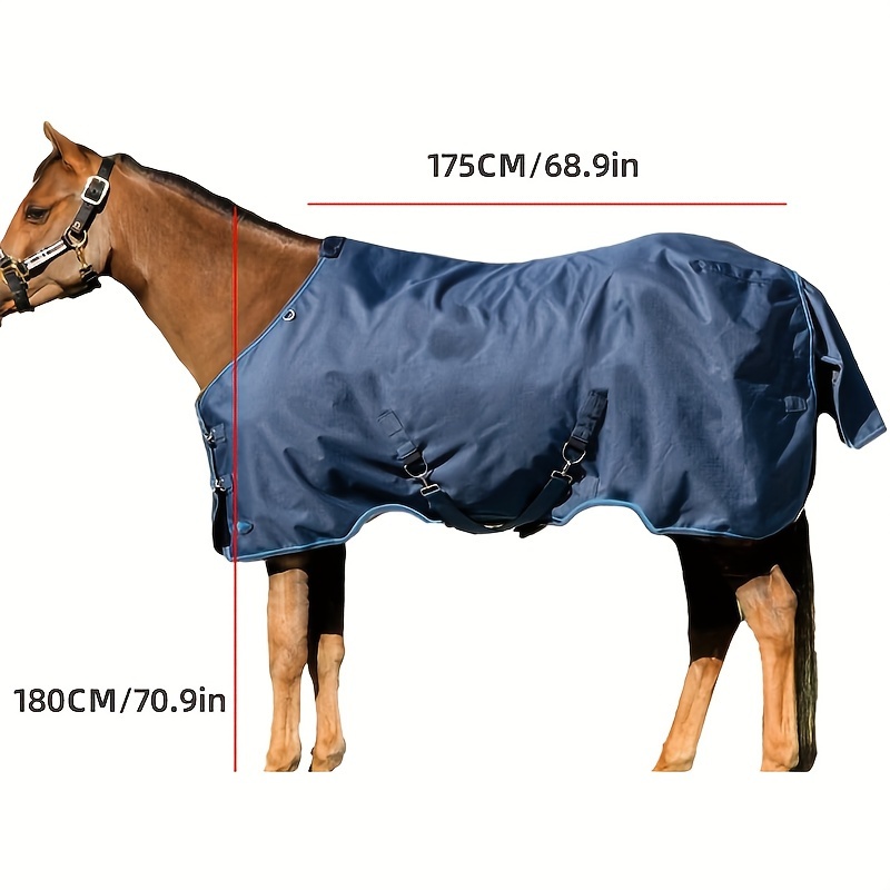 Factory Direct Polyester Horse Care Blanket Large Breed Winter Warmth Equestrian Gear with Breathable Comfort Waterproof - Blue