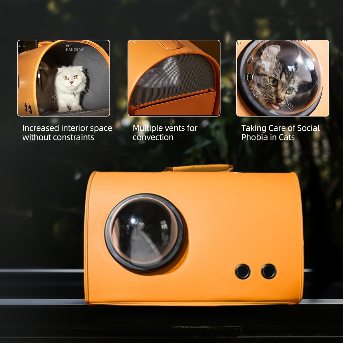 Fashion Pet Handbag Quality Durable Polyester Zipper Closure For Cats Dogs Bags Best For Travel Outdoor Use - Grey