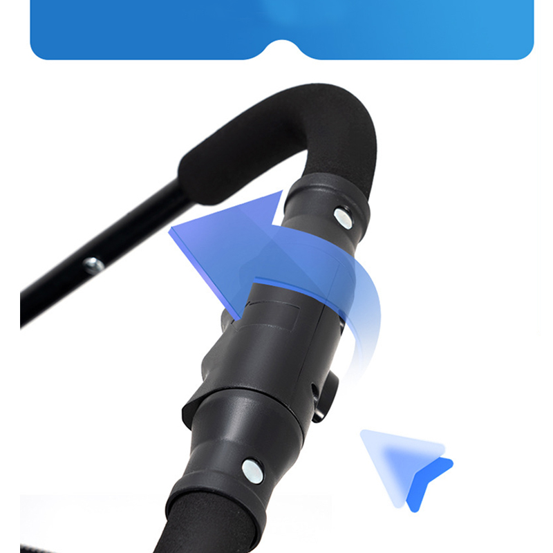 Foldable Pet Stroller With Wheels Multifunctional Dining Plate Removable Cats Dogs Bags Storage Basket Travel Outdoor - Baby Blue