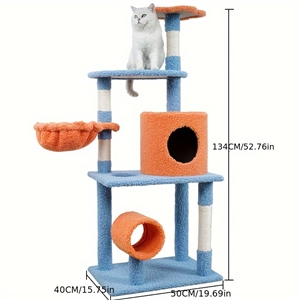 High-quality Cat Tower For Big Cats Cat Climbing Tree Cat Condo Scratching Post Multi-Level Large Cat Climbing Shelf Stairs - C2