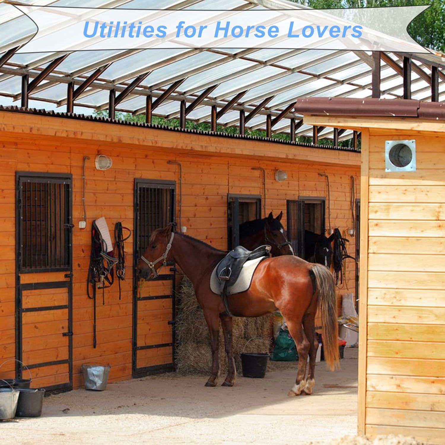 Horse Bridle Rack Bracket Hooks Tubes Screw Tack Storage Halter Hanger Metal Holder Room Blanket Wall Mount - Black 6 Counts