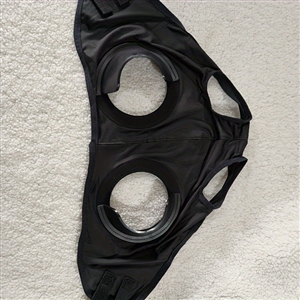 Horse Eye Protection Hood Shatterproof UV Protection Flexible Lens For Corneal Ulcers Eye Injuries Compatible Horse Fly Mask - Black