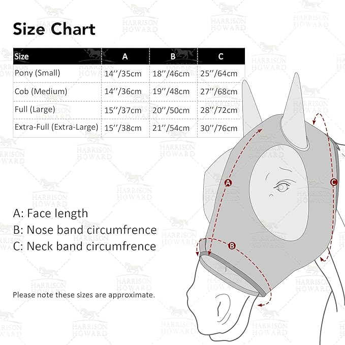 UV Protection Polyester Mosquito Repellent Summer Breathable Horse Fly Mask With Ears Rugged Ride Horse Supplies - Cool Mint