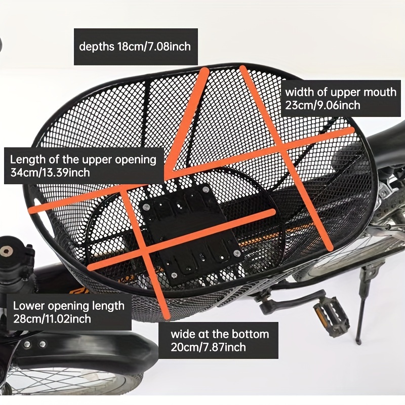 Iron frame Leather Pet Bike Bicycle Basket Durable Mesh Dog Cat Carrier Ideal For Shopping Outdoor Adventures - Mountain Bikes