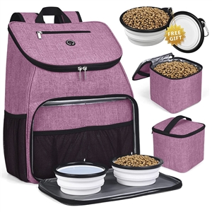 Kitten Carrier Carrying Handbag Backpack Ventilate Durable Oxford Puppy Cats Dogs Bags Cat Food Storage Bag Outdoor - Pink