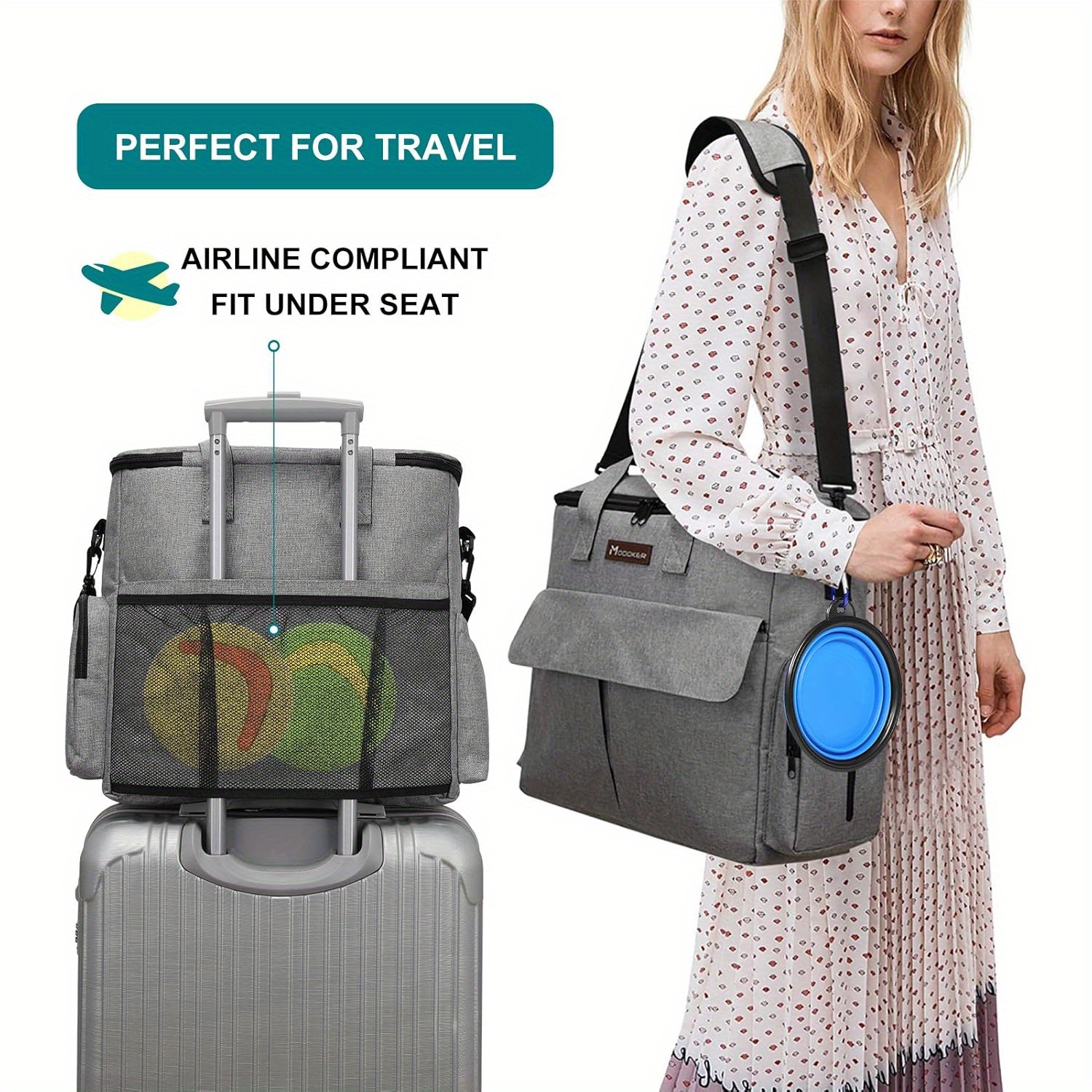 Kitten Carrier Carrying Handbag Shoulder Ventilate Durable Oxford Puppy Cats Dogs Bags Cat Food Storage Bag Outdoor - Blue