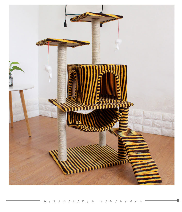 Kitten Cat Small Cat Tower For Indoor Cats Climbing Tree Cat Condo Scratching Post Cat Stairs Cat Hammock Cat Climber - Grey