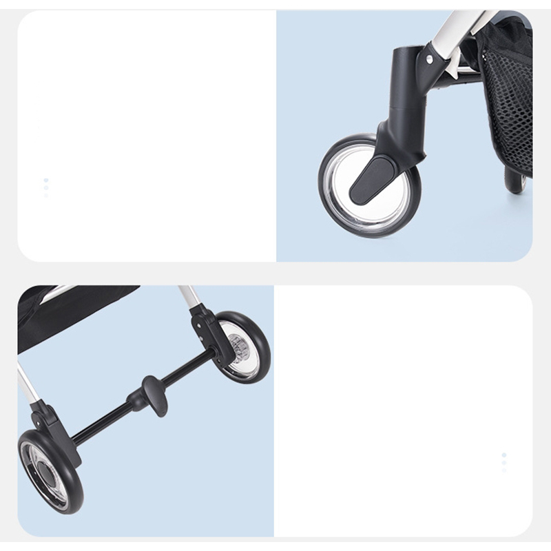 Luxury Foldable Pet Stroller With Wheels Multifunctional Metal Removable Cats Dogs Bags Storage Basket Travel Outdoor - Transparent