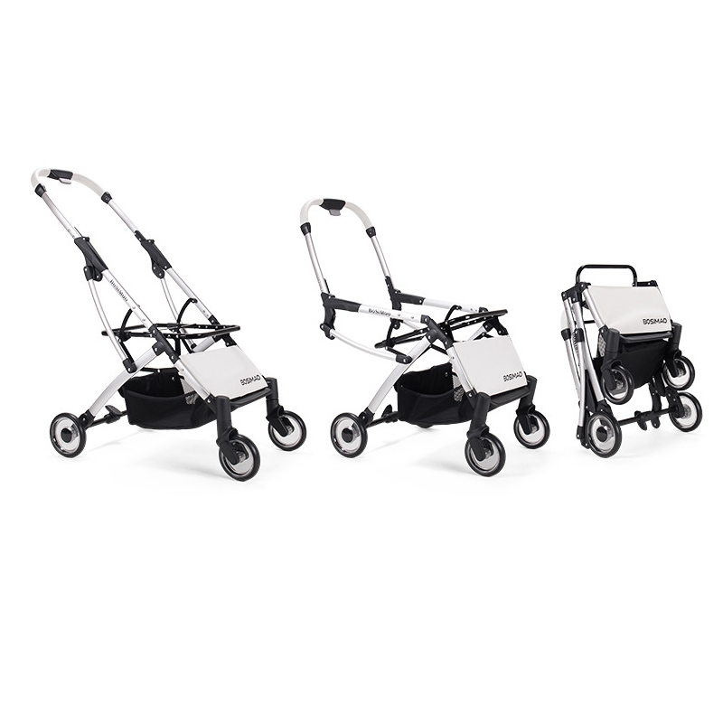 Luxury Foldable Pet Stroller With Wheels Multifunctional Metal Removable Cats Dogs Bags Storage Basket Travel Outdoor - Transparent