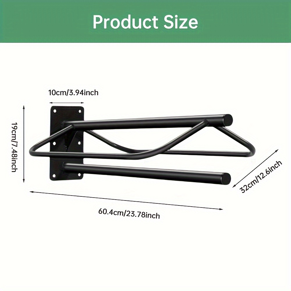 Metal Wall Mounted Saddle Rack Easy Installation Stable Storage Suitable For Western Equestrian Gear Horse Supplies - Black