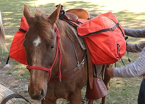 Multi-Purpose Horse Horse Storage Bag Equestrian Saddle Bag With Water Bottle Holder Durable Oxford Fabric Fit For Riders - Brown