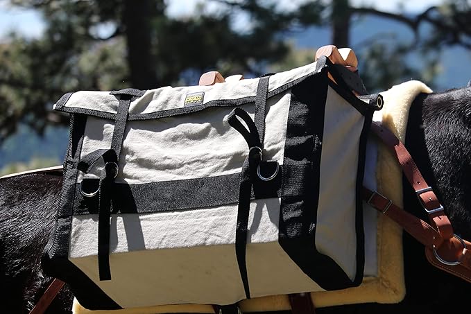 Multi-Purpose Horse Supplies Equestrian Canvas Bag With Water Bottle Holder Durable Nylon Fabric Fit For Riders - White