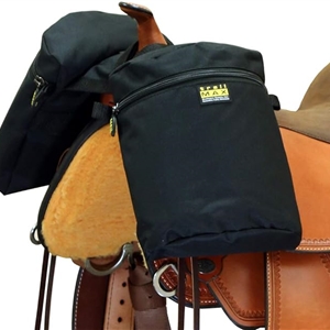 Multi-Purpose Horse Supplies Equestrian Canvas Bag With Water Bottle Holder Durable Oxford Fabric Fit For Riders - Black