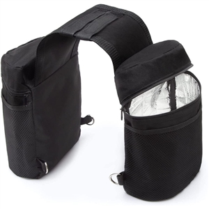 Multi-Purpose Horse Supplies Equestrian Insulated Bag With Water Bottle Holder Durable Oxford Fabric Fit For Riders - Black