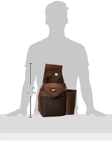Multi-Purpose Horse Supplies Equestrian Saddle Bag With Water Bottle Holder Durable Nylon Fabric Fit For Riders - Brownness