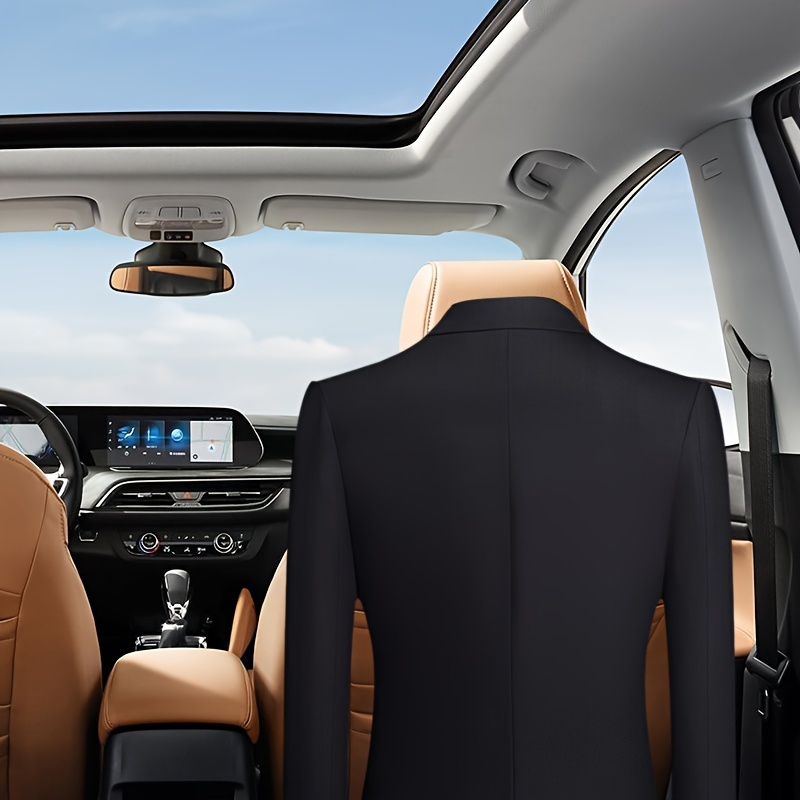 Multifunctional Car Coat Hangers Handle Hanging Hook ABS Alloy Portable Headrest Clothes Suit Travel Storage Bags Jacket - Penguin Black