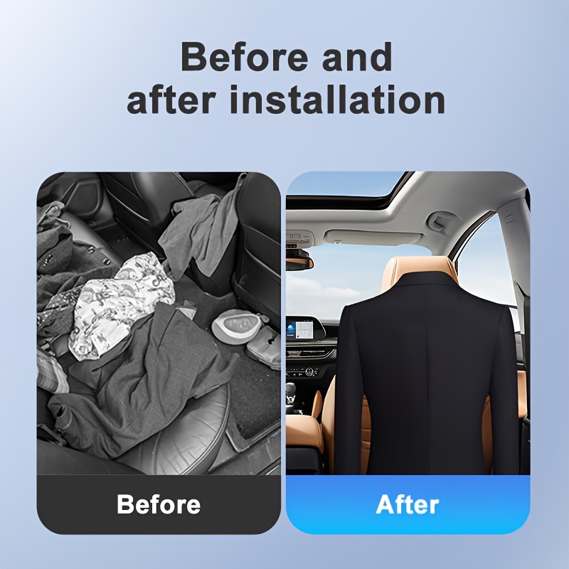 Multifunctional Car Coat Hangers Handle Hanging Hook ABS Alloy Portable Headrest Clothes Suit Travel Storage Bags Jacket - Penguin Black