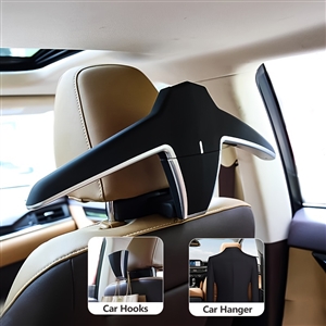Multifunctional Car Coat Hangers Handle Hanging Hook ABS Alloy Portable Headrest Clothes Suit Travel Storage Bags Jacket - Eagle Black