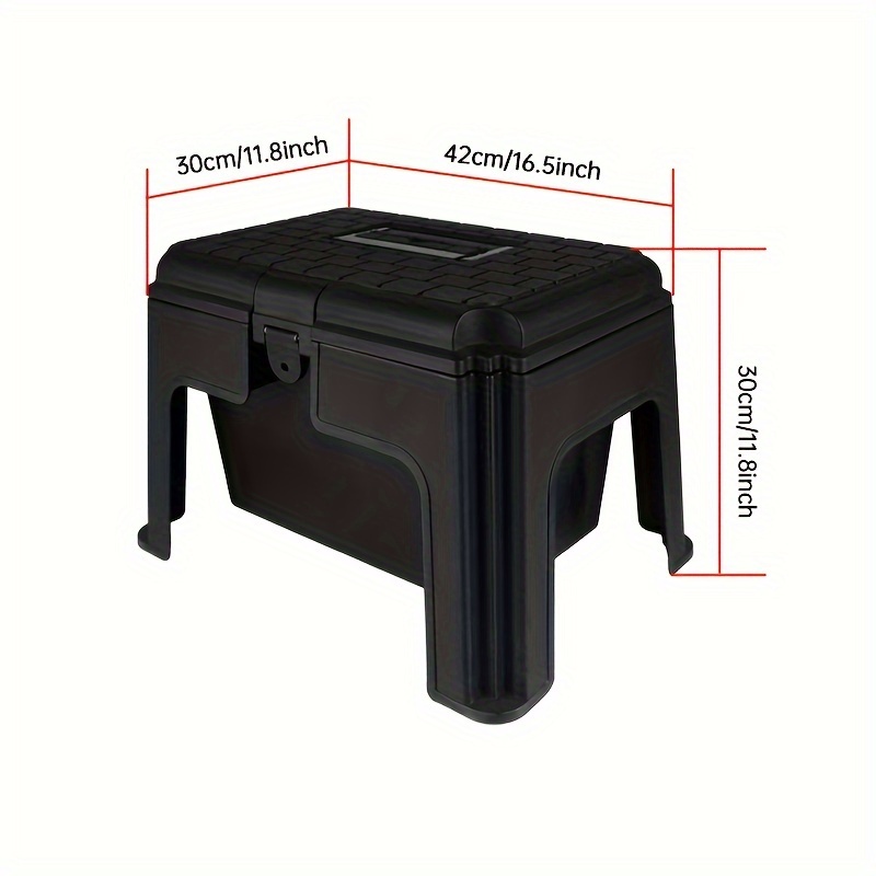 Multifunctional Horse Grooming Tool Storage Box Durable Abs Resin Ideal For Storing Horse Washing Tools Equestrian Supplies - Black