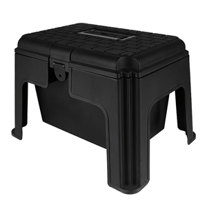 Multifunctional Horse Grooming Tool Storage Box Durable Abs Resin Ideal For Storing Horse Washing Tools Equestrian Supplies - Black
