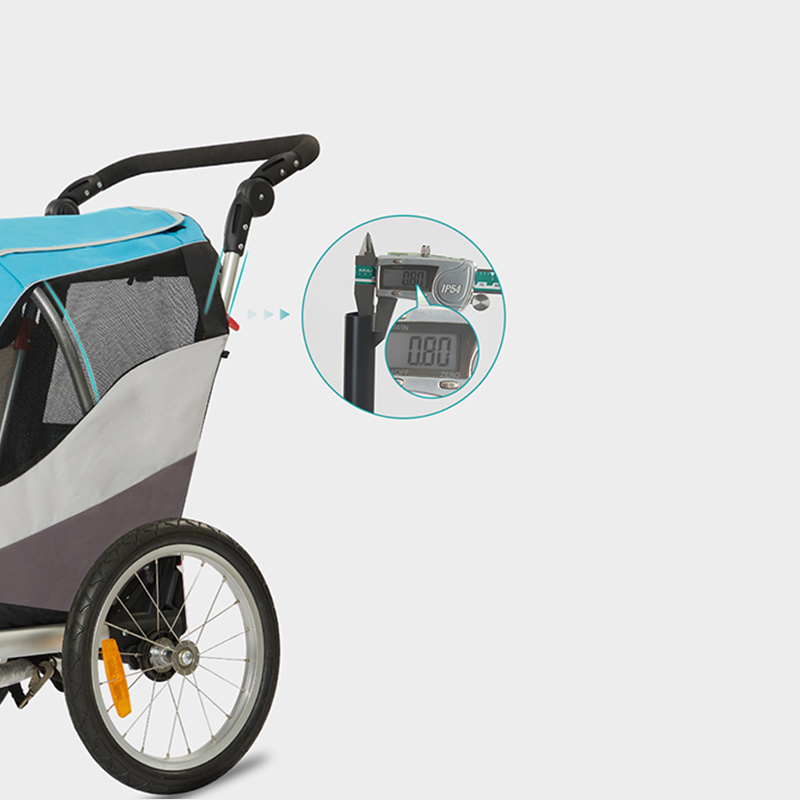 Outdoor Safe Carriers Strollers Large Pet Bicycle Trailer Foldable Cat Dog Handcart Tricycle Dual-use Outdoor Camping Luggage - Brown