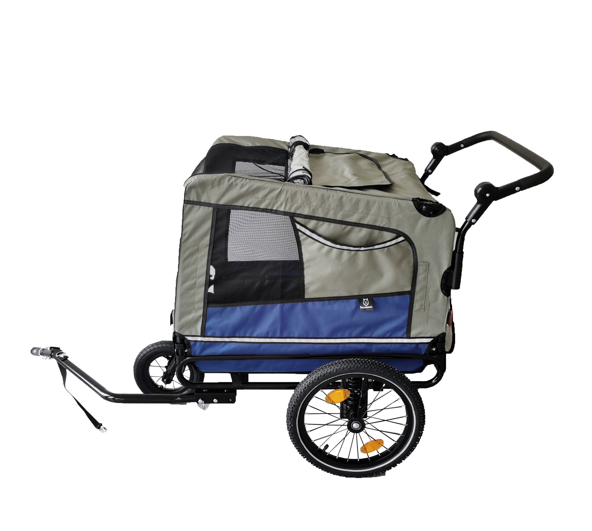 Outdoor Safe Carriers Strollers Large Pet Bike Trailer Foldable Cat Dog Handcart Tricycle Dual-use Outdoor Camping Luggage - Blue