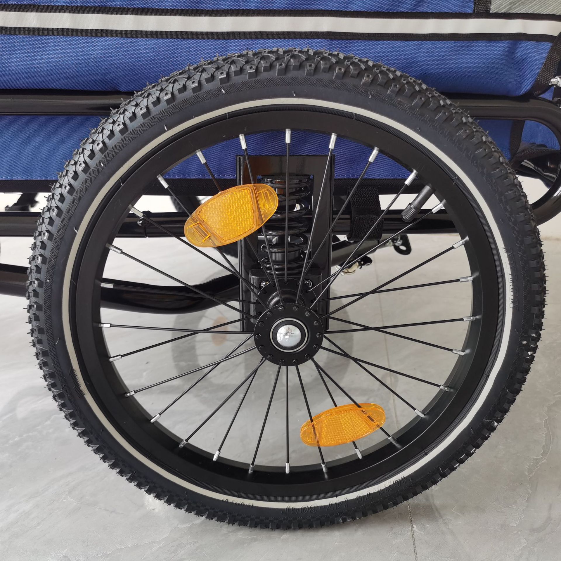 Outdoor Safe Carriers Strollers Large Pet Bike Trailer Foldable Cat Dog Handcart Tricycle Dual-use Outdoor Camping Luggage - Blue