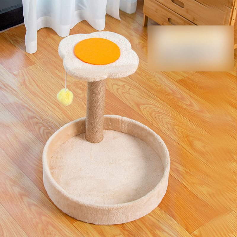 Pastoral Cat Tree Small Cat Tower Cats Climbing Tree Cat Condo Cats Nest Scratch Posts kitten Essentials Cat Climber - Yolk 2 Floor