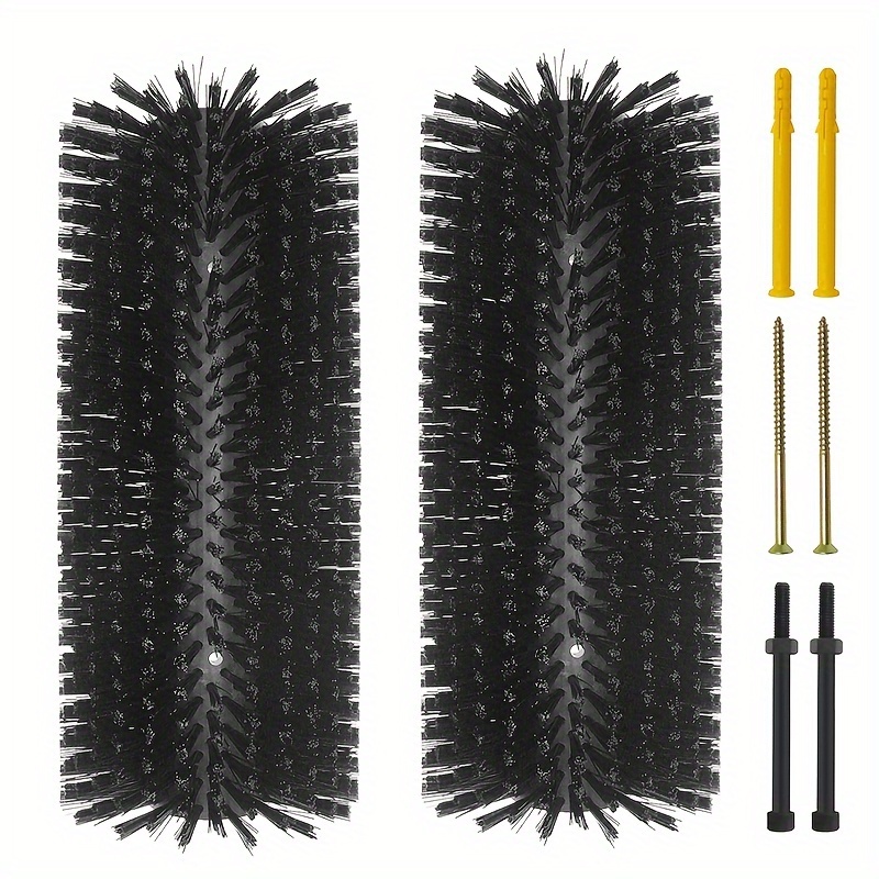 Premium Nylon Livestock Scratching Brushes Anti-Itch Massage Grooming Tool For Cows Sheep Horses - Black 2 Pack