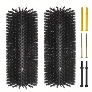 Premium Nylon Livestock Scratching Brushes Anti-Itch Massage Grooming Tool For Cows Sheep Horses - Black 2 Pack