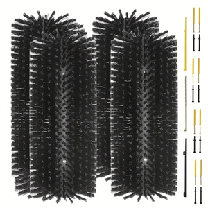 Premium Nylon Livestock Scratching Brushes Anti-Itch Massage Grooming Tool For Cows Sheep Horses - Black 4 Pack