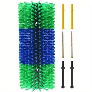 Premium Nylon Livestock Scratching Brushes Anti-Itch Massage Grooming Tool For Cows Sheep Horses - Green 1 Pack