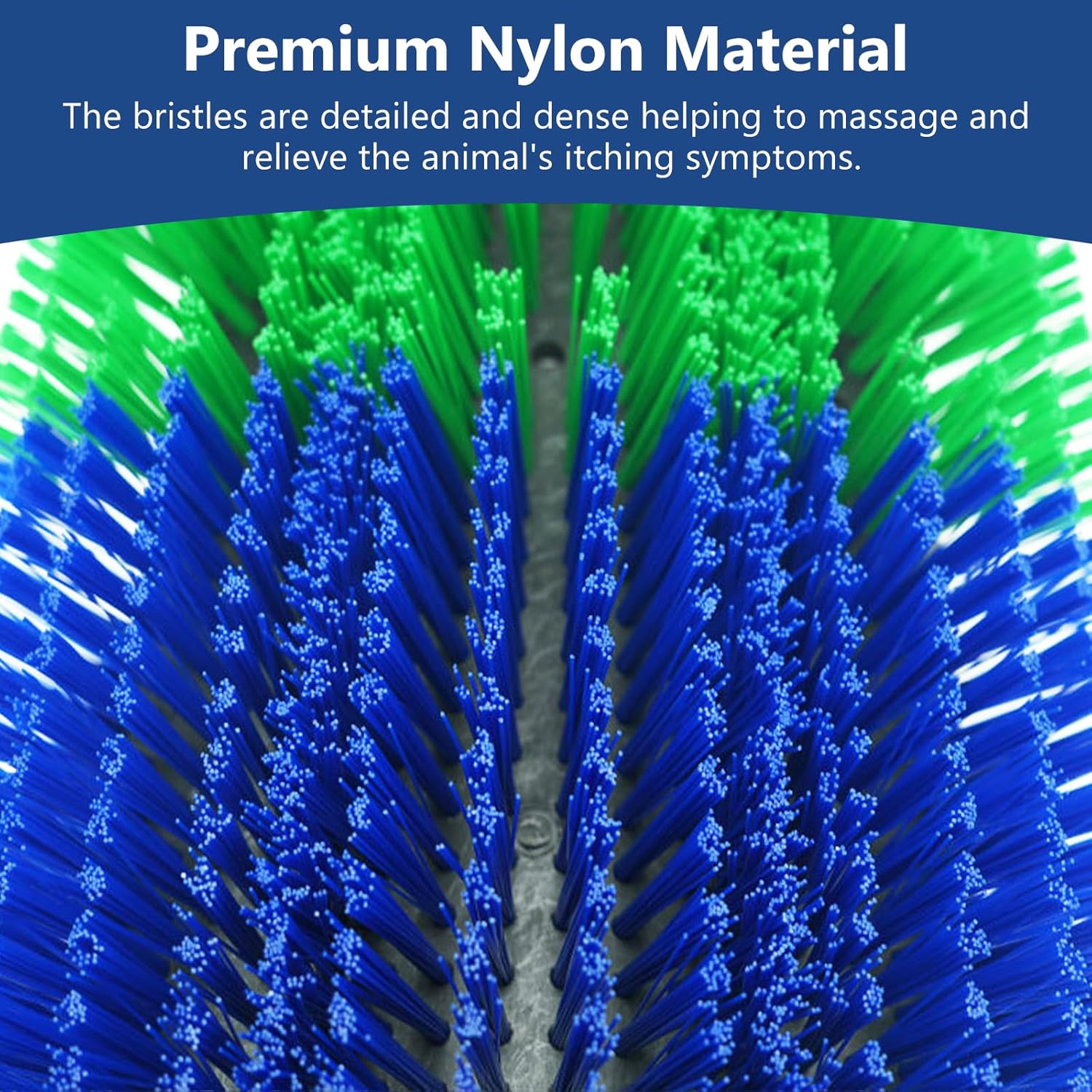 Premium Nylon Livestock Scratching Brushes Anti-Itch Massage Grooming Tool For Cows Sheep Horses - Green 2 Pack