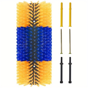 Premium Nylon Livestock Scratching Brushes Anti-Itch Massage Grooming Tool For Cows Sheep Horses - Yellow 1 Pack
