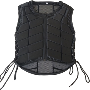 Professional Horse Riding Safety Equestrian Protective Vest Protector Shock Absorption EVA Padded Comfortable Breathable - Black