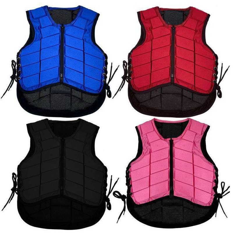 Professional Horse Riding Safety Equestrian Protective Vest Protector Shock Absorption EVA Padded Comfortable Breathable - Red