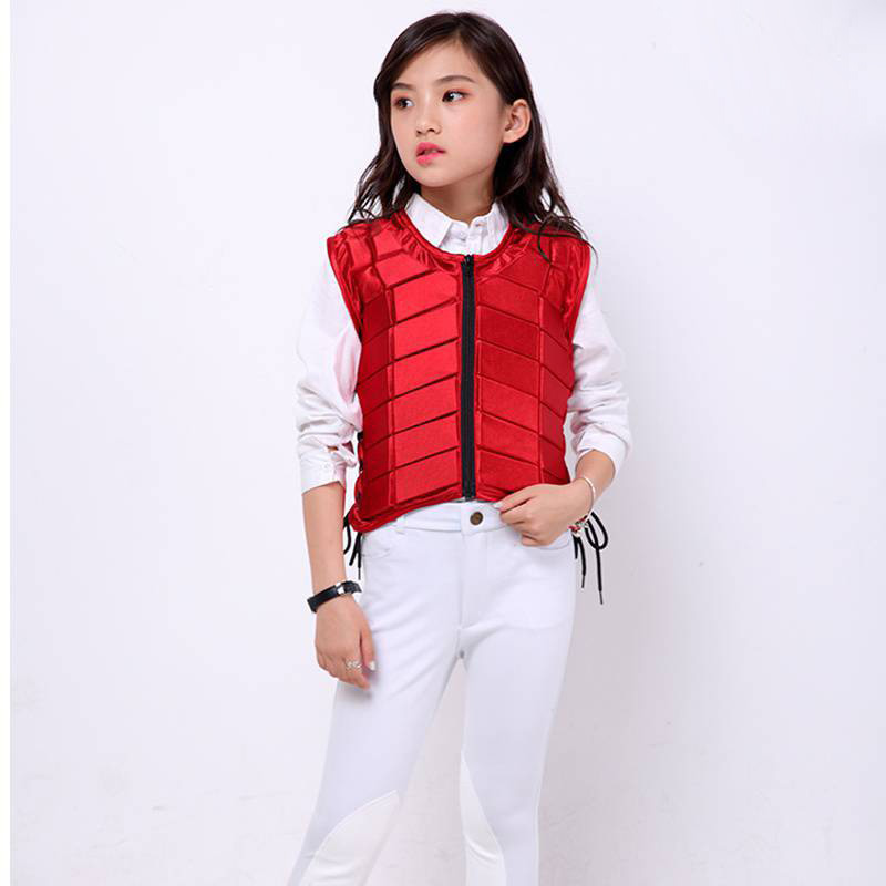 Professional Horse Riding Safety Equestrian Protective Vest Protector Shock Absorption EVA Padded Comfortable Breathable - Red