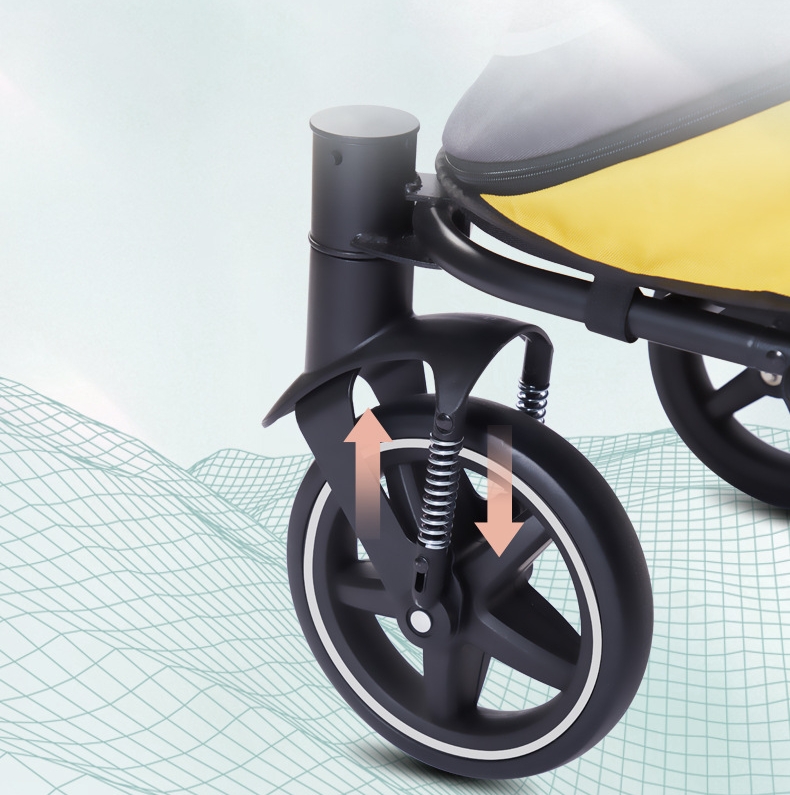 Quality Foldable Pet Stroller 4 Wheels Carbon Steel Removable Cats Dogs Bags Storage Basket Travel Outdoor Oxford - Black Red