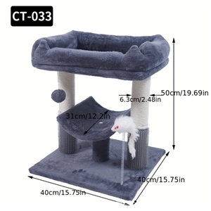 Small Cat Tree For Indoor Cats Climbing Tree Cat Condo Scratching Post Cat Toy Cat Climbing Shelf Cat Climber - Grey