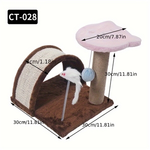 Small Cat Tree For Indoor Cats Climbing Tree Cat Condo Scratching Post Cat Toy Cat Climbing Shelf Cat Climber - Pink Coffee