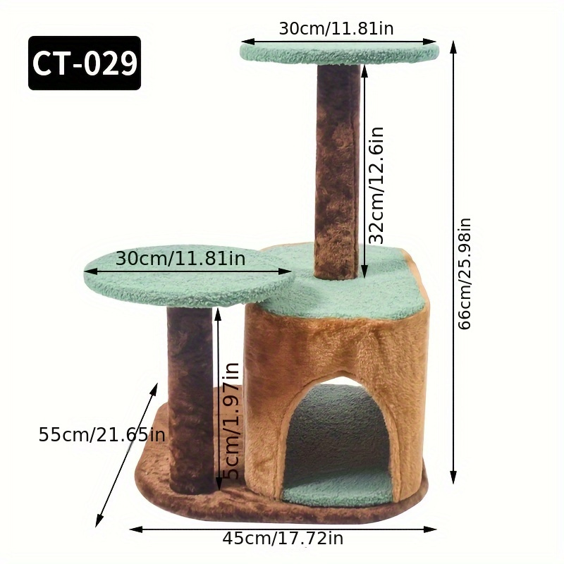 Small Cat Tree For Indoor Cats Climbing Tree Cat Condo Scratching Post Cat Toy Cat Climbing Shelf Cat Climber - Grey