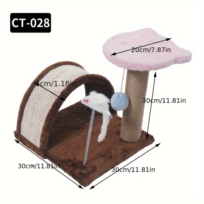 Small Cat Tree For Indoor Cats Climbing Tree Cat Condo Scratching Post Cat Toy Cat Climbing Shelf Cat Climber - Grey
