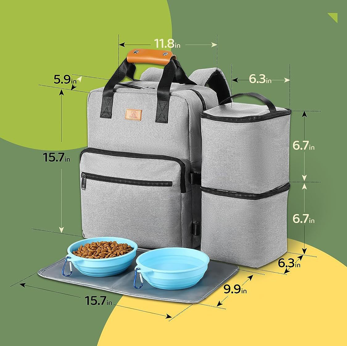 Small Dog Travel Carrier Handbag Backpack Ventilate Durable Oxford Puppy Cats Dogs Bags Cat Food Storage Bag Outdoor - Black