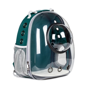 Transparent Spacecraft Backpack Pet Travel Bag Cat Chest Bag Large Capacity Breathable Dog Bag Portable Dog Mobile Bag - Green