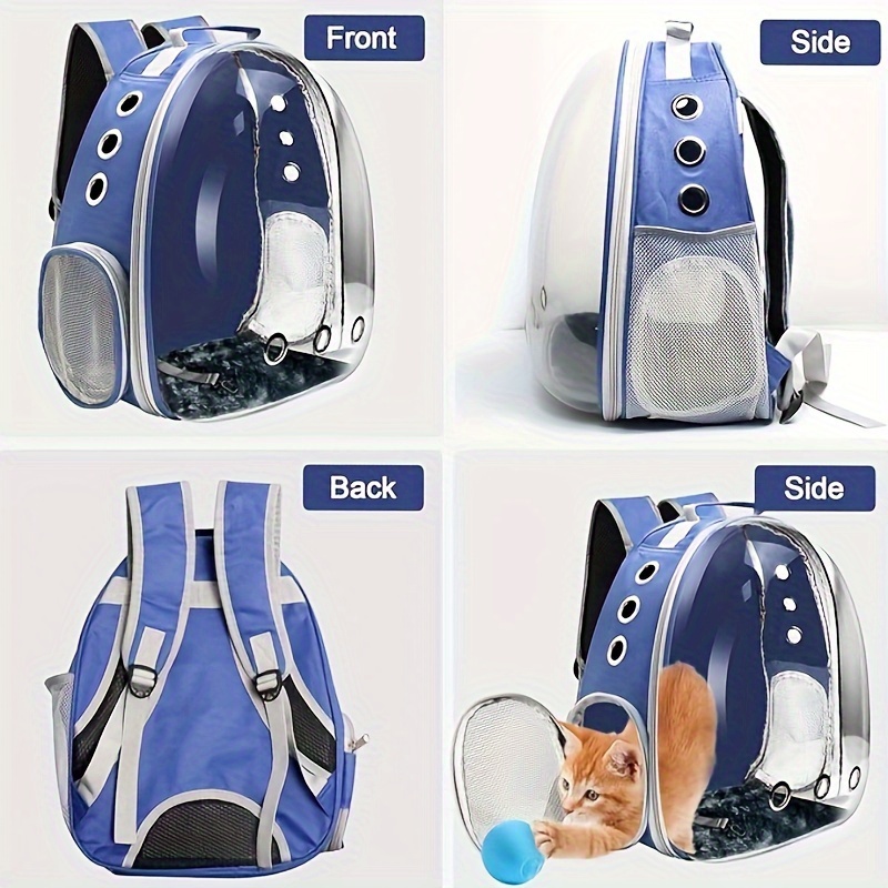 Transparent Spacecraft Backpack Pet Travel Bag Cat Chest Bag Large Capacity Breathable Dog Bag Portable Dog Mobile Bag - Green