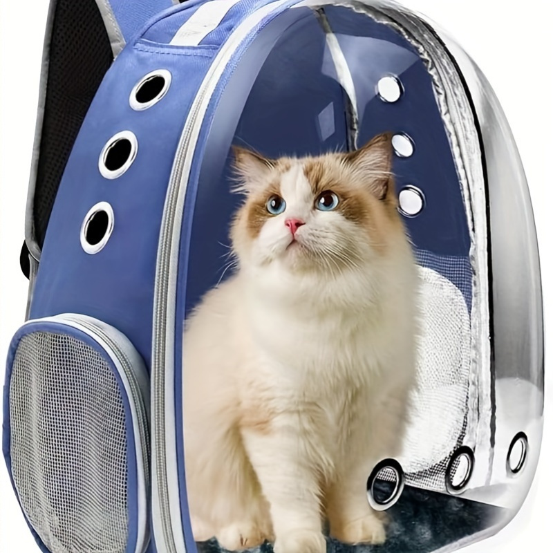 Transparent Spacecraft Backpack Pet Travel Bag Cat Chest Bag Large Capacity Breathable Dog Bag Portable Dog Mobile Bag - Green